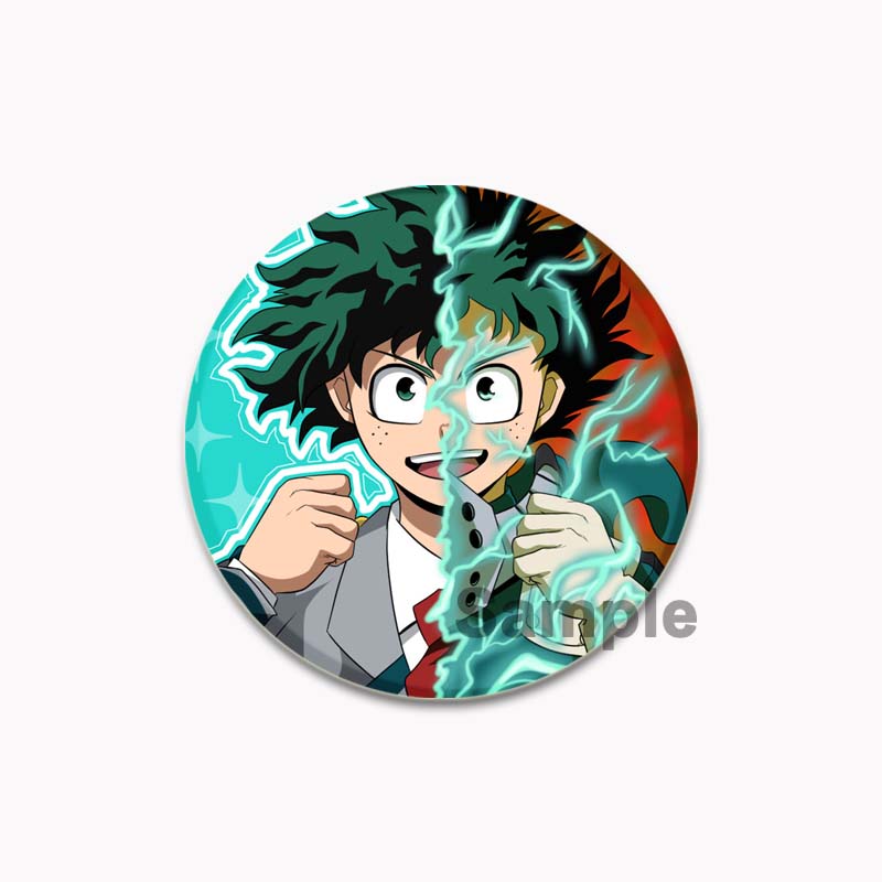 

32/44/58 мм аниме Моя геройская академия брошь Мидория Изуку Бакугоу Кацуки Тодороки Шото мультфильм значок аксессуары ювелирные изделия подарок ручной работы круглые булавки 44mm