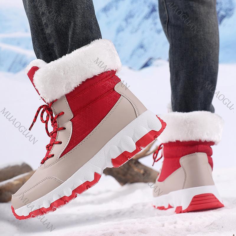 Fashion Winter Snow Boots for Women New Ladies Shoes Platform Woman Furry Warm Botas Ladies Casual Plush Lace Up Sport Short Botines
