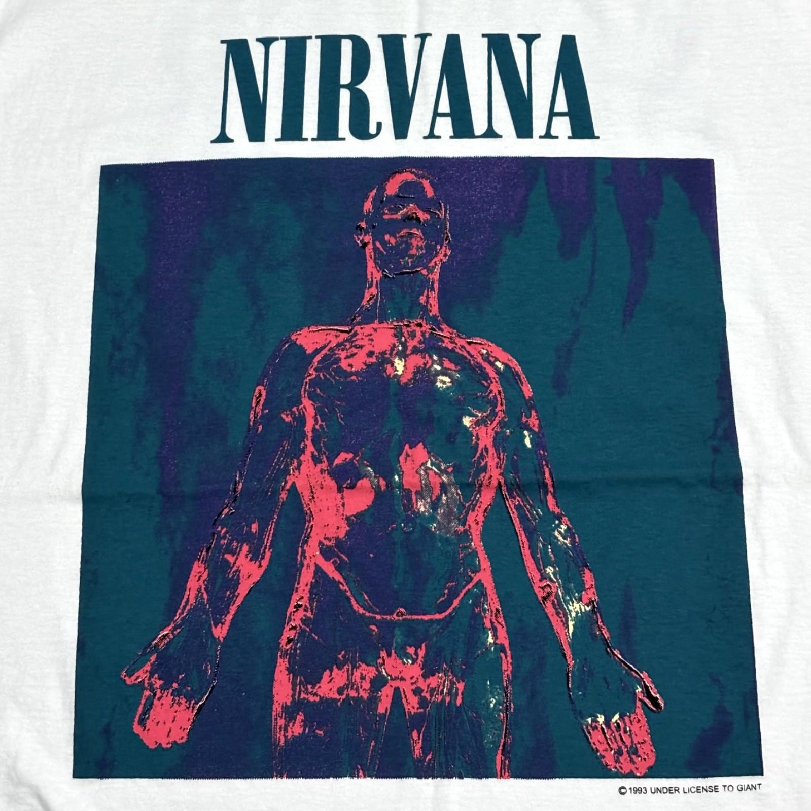 Nirvana Sliver Vintage 1993 Band Tour 90s Size L Single Stitch T-Shirt REPRINT S