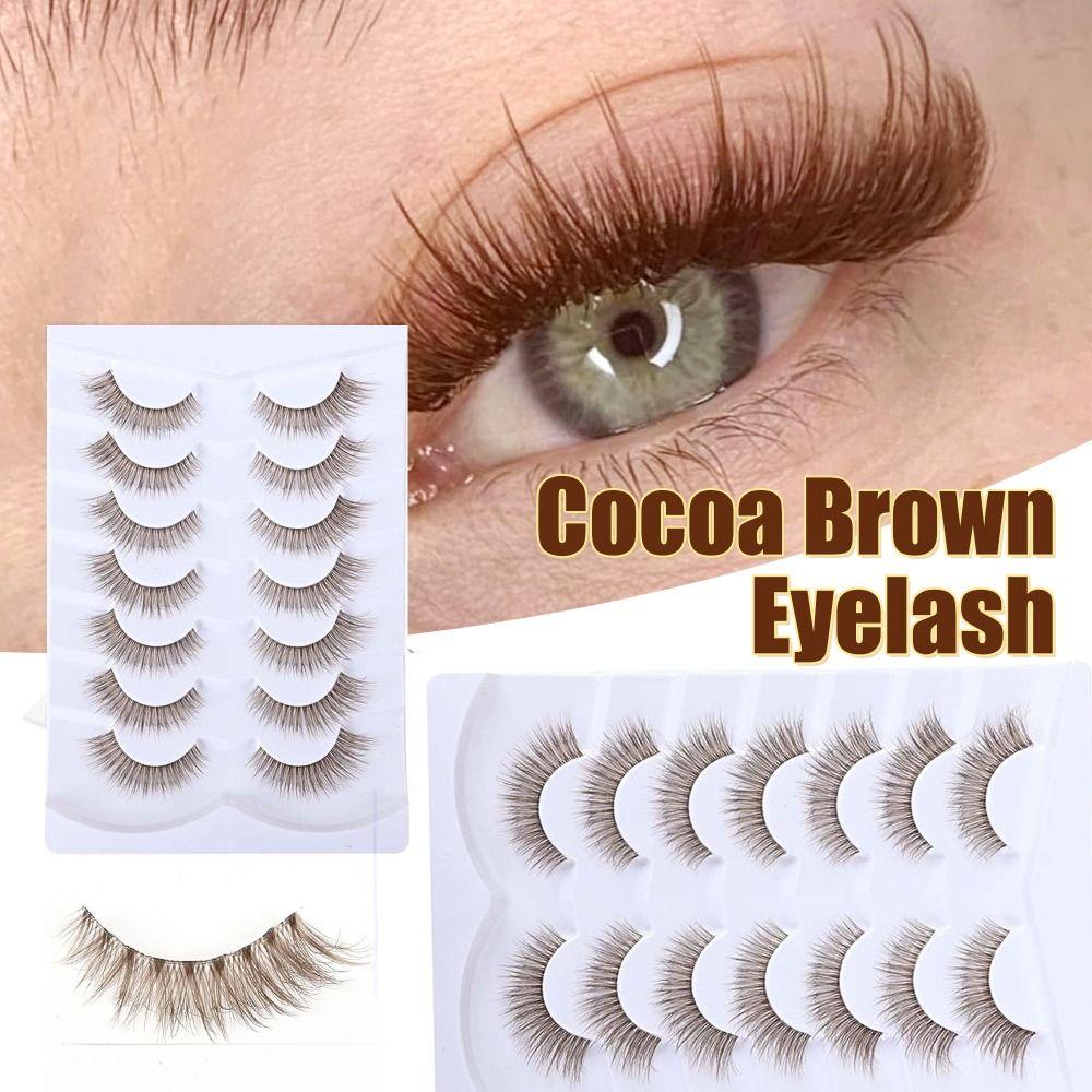 

Lash Strips Simulation Eye Eyelashes 7 Pairs 3D Curled False Eyelashes Beginner Style 2