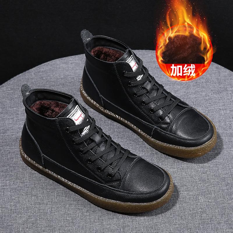 

Полусапожки средней высоты женские на плоском каблуке, маленькие белые туфли из коровьей кожи, ботинки Мартин, мягкая подошва, мягкая кожа, обувь для мам 40