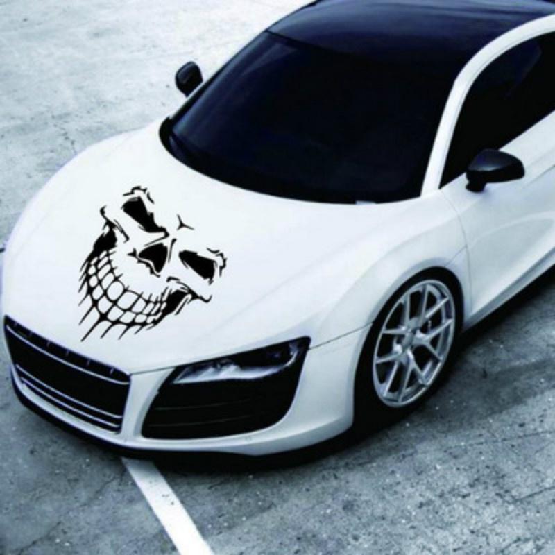 Reflective  Skull Car Stickers Styling Removable Waterproof Sticker