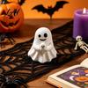 Cute Ghost Pen Holder Halloween Holder Mini Figurine Desk Decor Funny Decor Pencil Stand Ornament Creative Office Organizer Gift for Friends