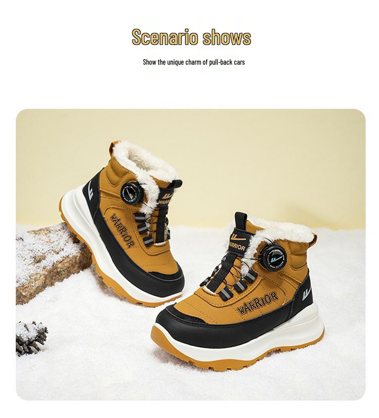 Wodoodporne śniegowce chłopięce Huili z podszewką z polaru dla nastolatków