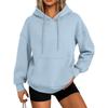 Women's Fashion Casual Solid Color Pocket Long Sleeve Hoodie