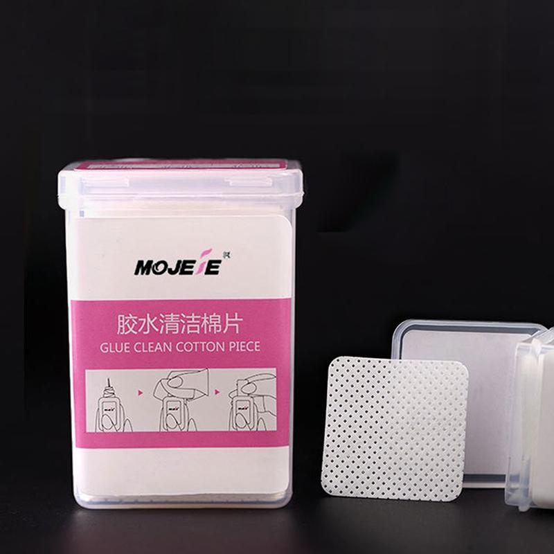 200 Pcs Lint-Free Paper Cotton Wipes Eyelash Glue Remover Wipe Clean Cotton