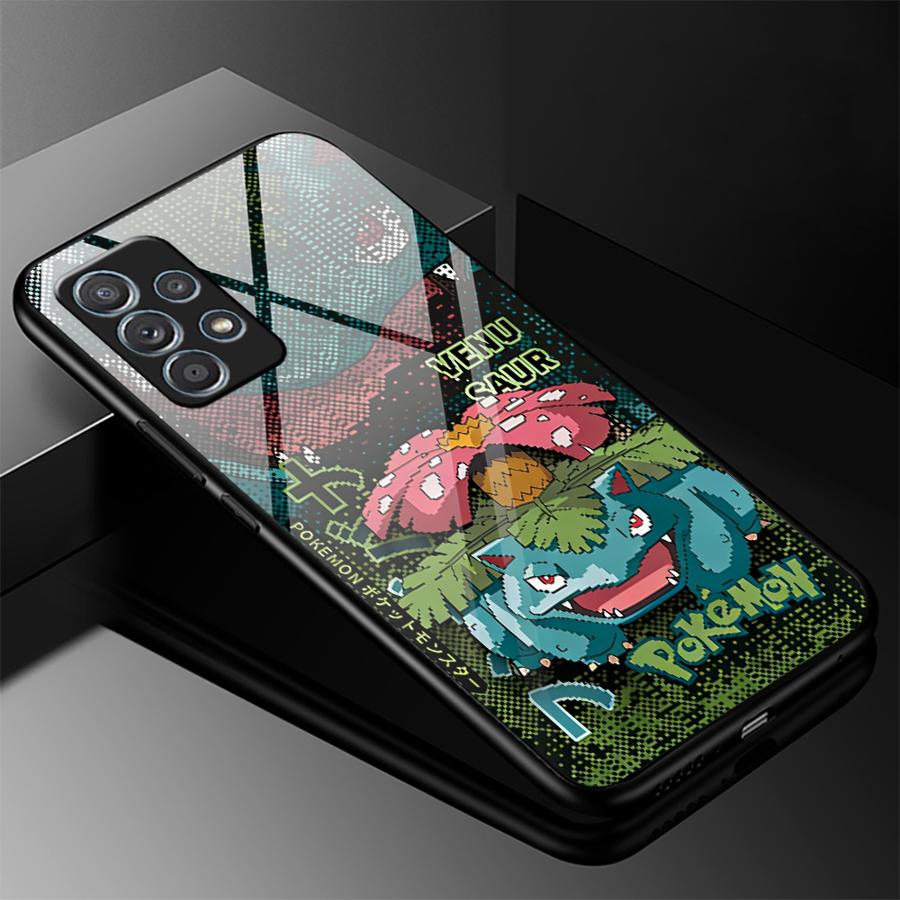 Hot Cartoon Pokemon Phone Cover Glass Case for Samsung Galaxy A56 A34 A13 73 A55 A54 A32 A14 A36 A06 A24 A23 A25 A16 A26 A15 A05