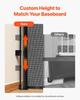 Retractable Baby Gate, Extends To 1430 Mm Wide, 795 Mm Tall, with Security Lock, Easy To Use, Walk Through Without Tripping, Mesh Dog Gate for Stairs,