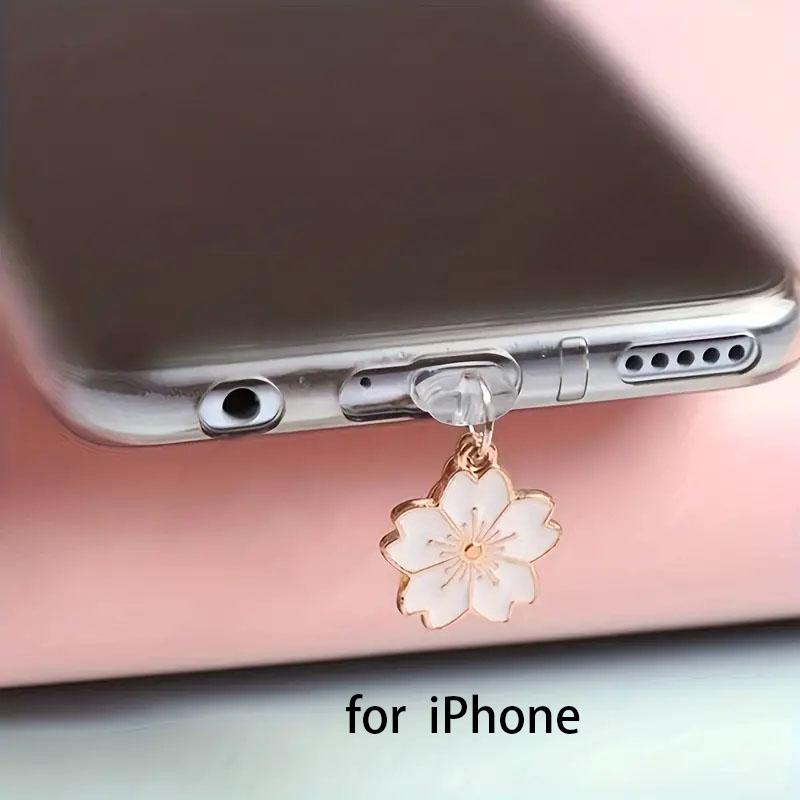Sakura Design Zatyczka przeciwpyłowa do telefonu Pasuje do iPhone'a do Samsunga Interfejs Type-C Dekoracja telefonu Wieszak akcesoria do telefonu