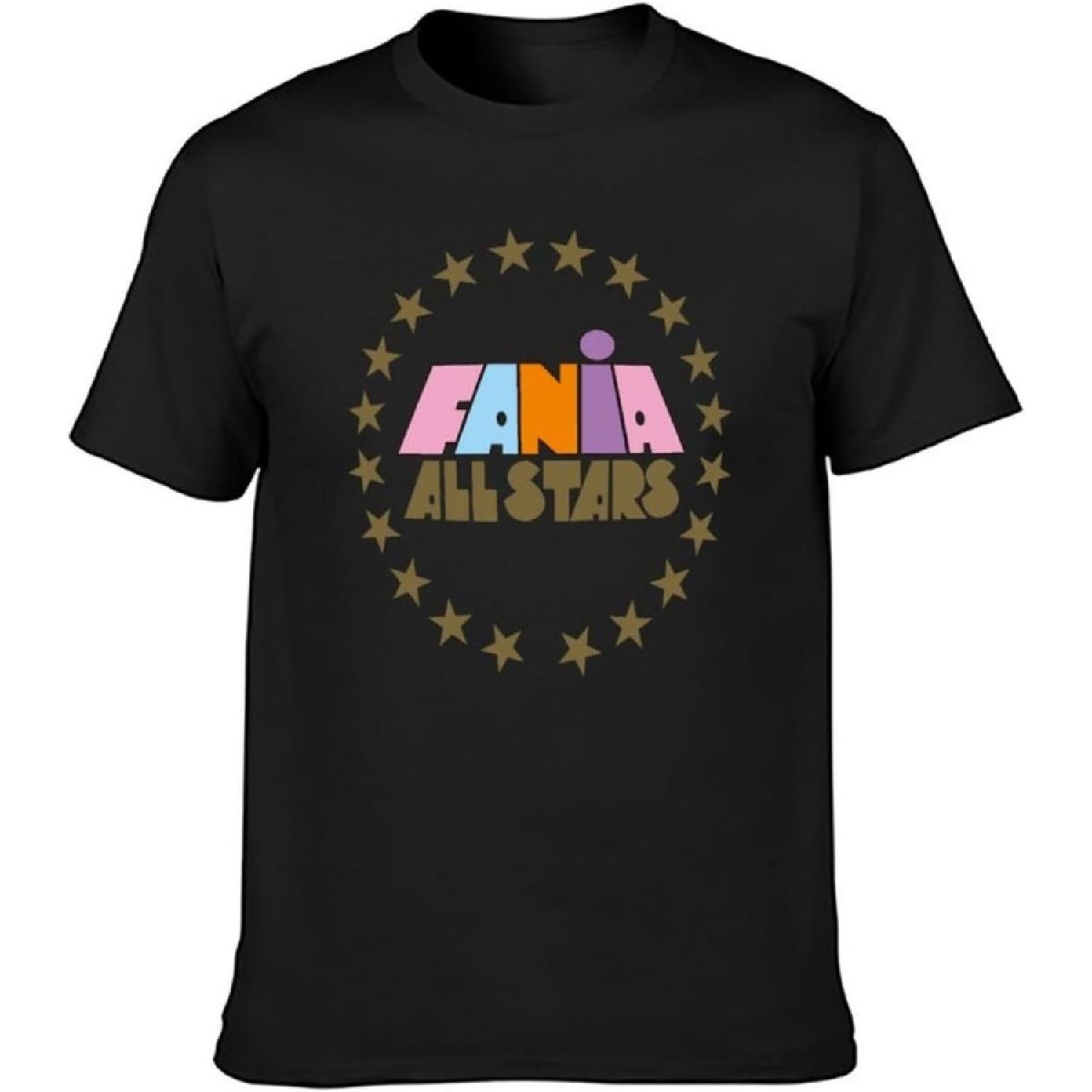 Fania All Stars Salsa Latin Record Label Unisex 100% Cotton Short-Sleeve T-Shirts Black XXXXXL разноцветный