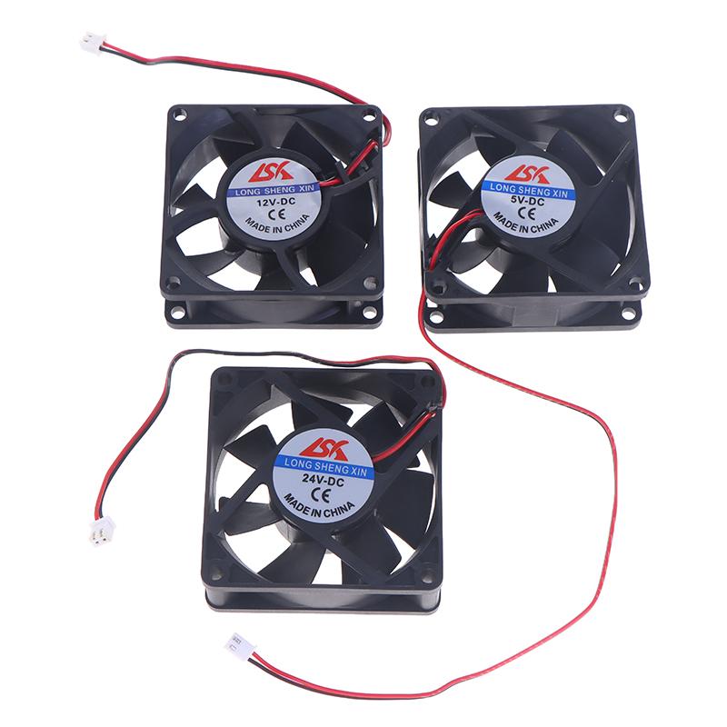 5V/12V/24V Cooling Turbo Fan Brushless 3D Printer Parts 2Pin For Extruder Dc Cooler Blower Part Black Plastic Fans
