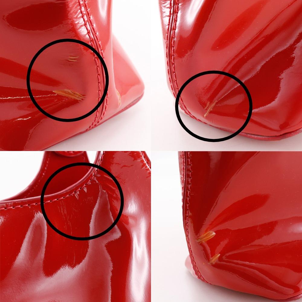 Tory Burch Logo-Tasche mit Lochmuster Rotes Emaille Damen Gebraucht