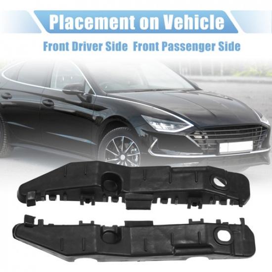Paar Vorne Links und Rechts Stoßstangenhalterung für Hyundai 86514C2000 Kunststoff Schwarz