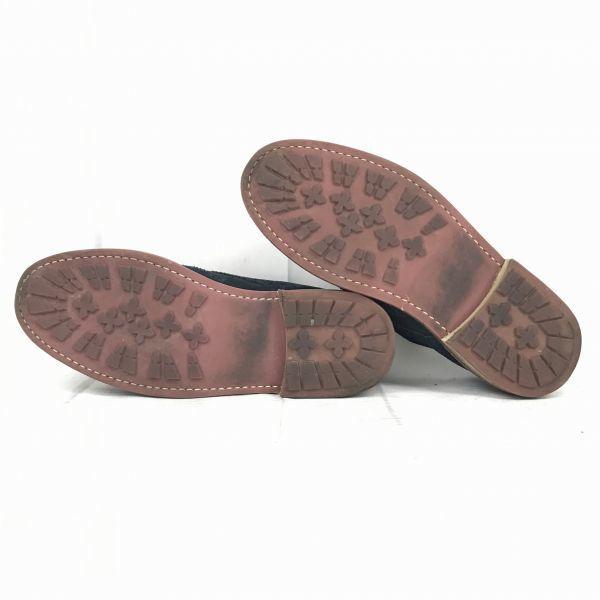 United Arrows Suede Leather Wingtip Navy 26.5 Green Label Relaxing(USED)