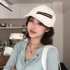 Japanese Retro Literary Cowboy Sailor Forward Hat Women'S Spring And Summer Casual Striped Beret Showing Face Little Navy Hat