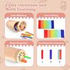 Zabawki Montessori dla 3-latka, Drewniane zabawki edukacyjne dla malucha do sortowania monet i kolorów, Gra sensoryczna na dopasowywanie dla chłopców i dziewczynek, Prezenty