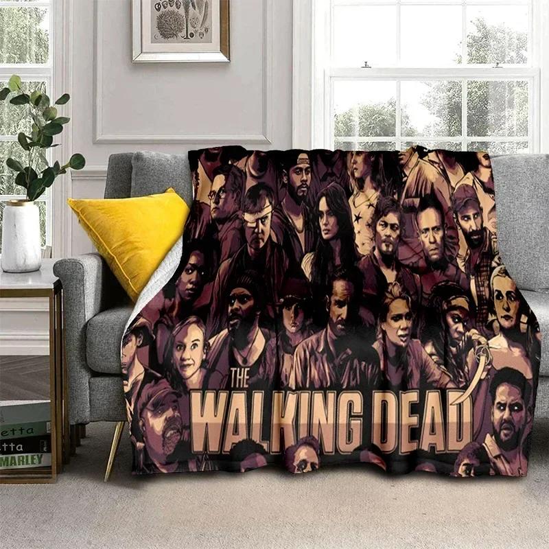 3D Horror TV The Walking Dead TWD Blanket,Soft Throw Blanket for Home Bedroom Bed Sofa Picnic Travel Office Cover Blanket Kids