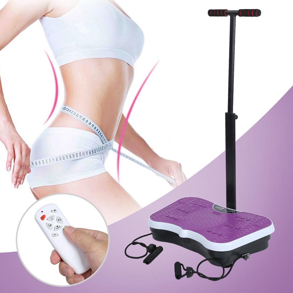 Body Shaping Vibration Machine Fitness Training Equipment for Home Office Purple US Plug 110V