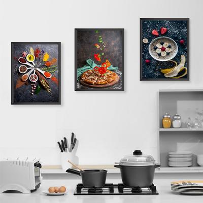 Modern Mutfak Tema Posterler Otlar ve Baharatlar Yemek Pişirmek için Tuval Sanat Baskı Pizza Boyama Duvar Sanatı Resimleri Cuadros Dekor