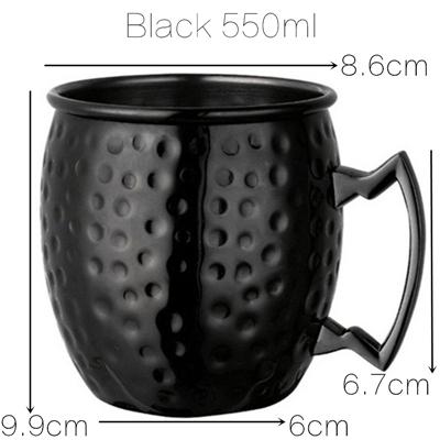 1PCS Cocktail Cup 550ml Hammered Copper Plated Moscow Mule Mug - Beer/Coffee Cup for Enhanced Flavor Experience Tazas Bar Tool