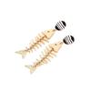 Pinkdudu Vintage Exaggerated Fish Bone Zinc Alloy Earrings Trendy Drop Earrings Women Jewelry PD2391
