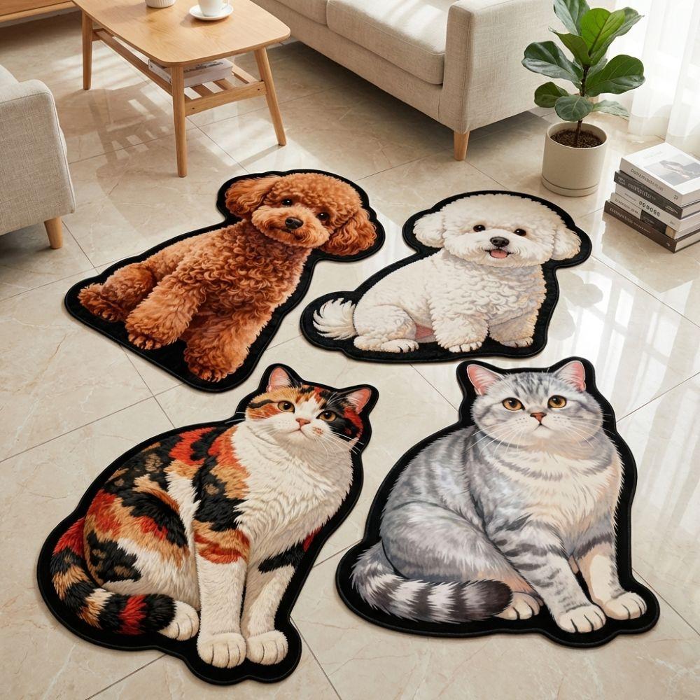 Non-slip Animal Doormat Special-shaped Room Floor Rug New Cat Dog Carpet  Bedroom Living Room Decor