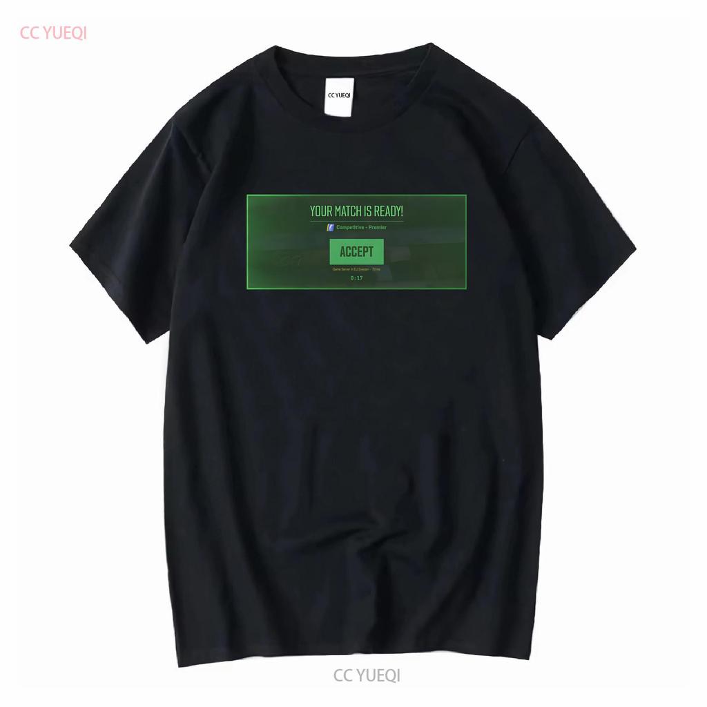 CS2 Gotowy na Mecz Koszulka S XXXL Różne Kolory Darmowa Wysyłka Długi lub Krótki Rękaw Vintage Wypłukany Streetwear Lekko Casualowy