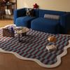 Retro Modern Striped Irregular Rug Soft Comfortable Floor Mat For Living Room Bedroom Sofa Coffee Table Home Decor