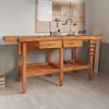 VidaXL Workbench with Drawers and Vices 192x62x83 Cm Solid Acacia Wood 153325