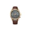 100 Meters Waterproof Casual Light Quartz Leather Strap 43mm Men's Watch Gray Dial CB0273-11H