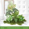 Luxury Faux Green Plant and Flower Decor - Indoor Moss and Grass Clusters for Elegant Landscaping.