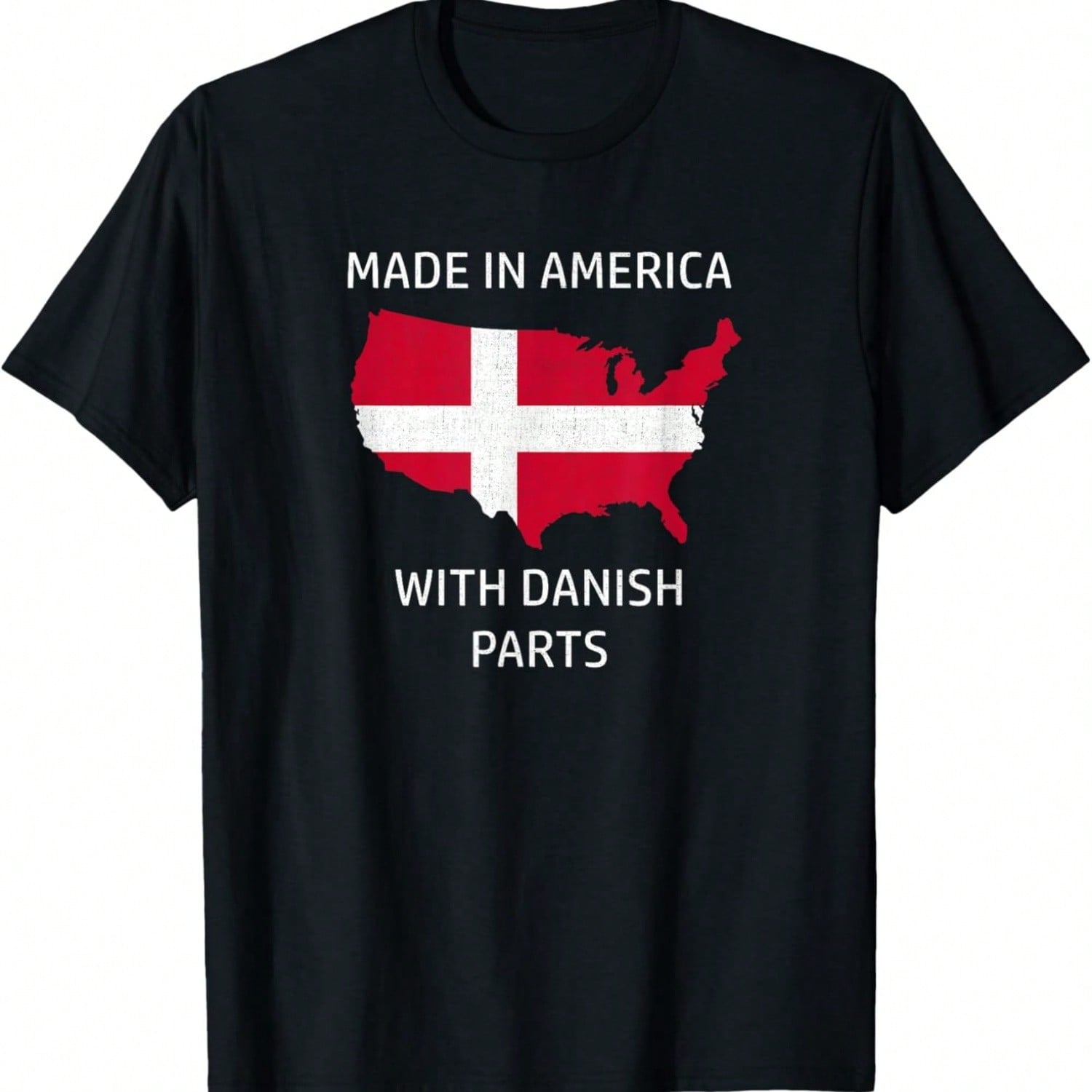Made In America With Danish Parts - Denmark And USA Pride T-Shirt S разноцветный
