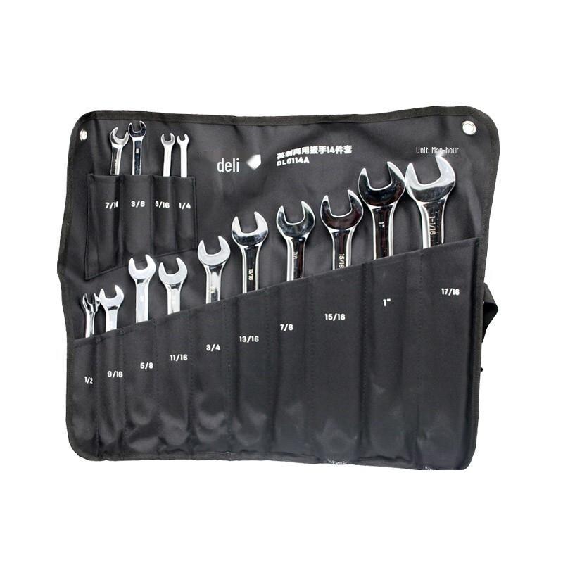 Deli 14-Piece Imperial Combination Wrench Set