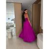 Summer New Solid Color Slit Suspender Maxi Tube Top Dress Sexy Women's Evening Dress For European And American Ladies