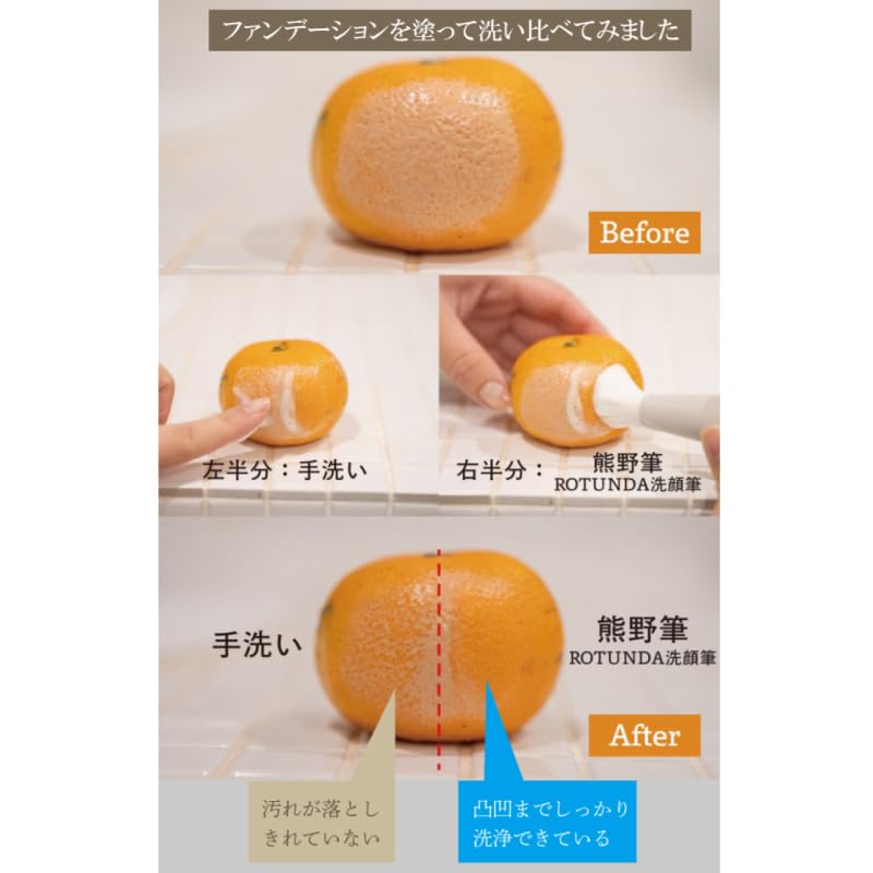 Sakura Brush Kumano Facial Cleansing Brush Ultra-fine 47000 Bristles Pore Cleaning Kyoto