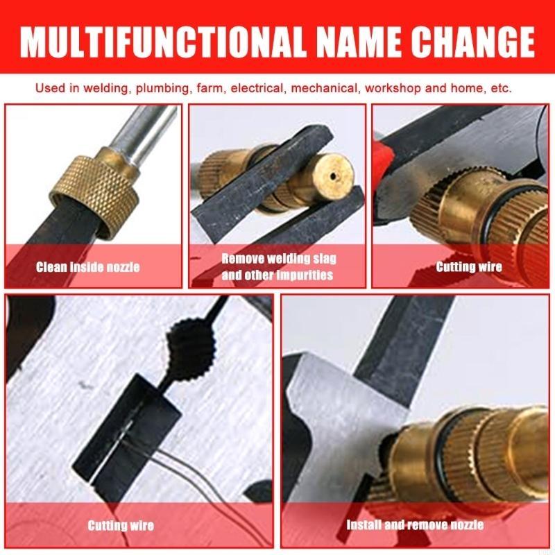 

8inch Mig Welding Plier Nozzle Cleaner Rounded Hammer Wire Cutter Ergonomic CN