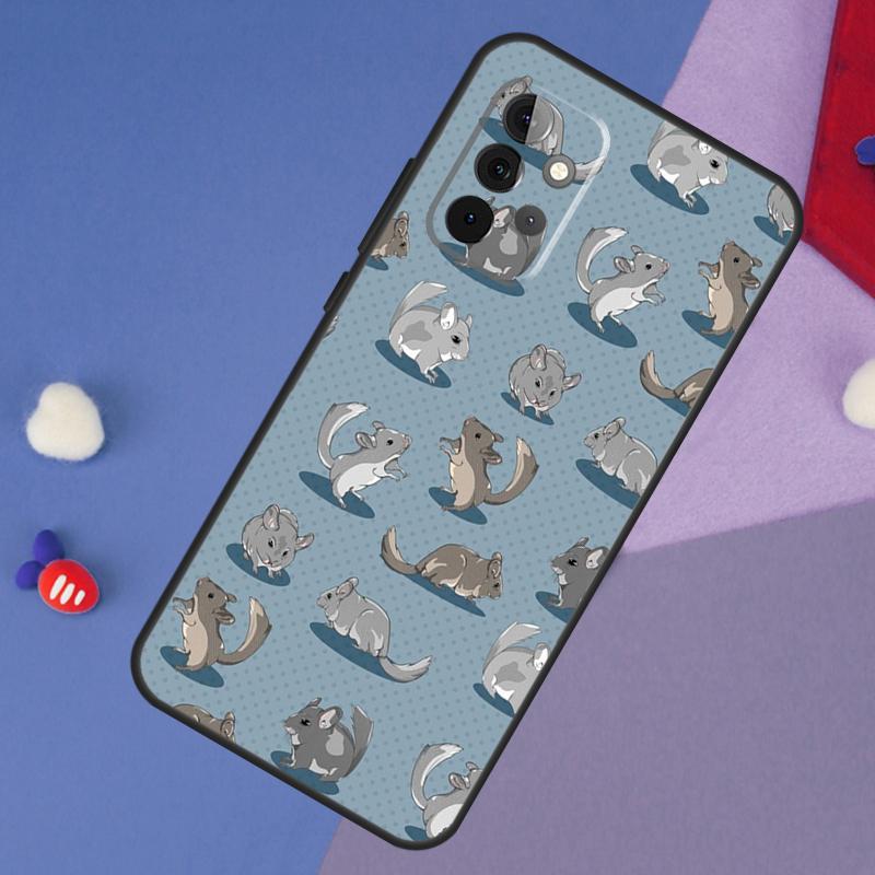 Cute Cartoon Chinchilla Case For Samsung Galaxy A14 A56 A36 A26 A16 A06 A54 A34 A12 A32 A52 A13 A33 A53 A15 A35 A55