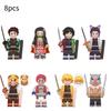 8pcs Slayer Demon Anime Character Building Blocks Assembly Toy Set Gift Children