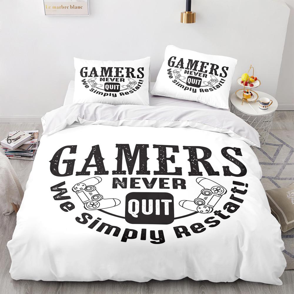 Game Printed Soft Duvet Cover Set Gamepad Video Game Controler Beding Set for Children Kids Tens Young Boys Bedrom Comfortable Quilt Cover featuring