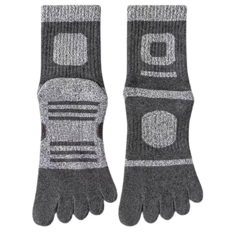 Men's Five-finger Sports Socks, Outdoor Breathable Hiking and Mountaineering Sports Socks, Basketball and Running Socks