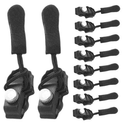 10pcs Zipper Repair Kit for Clothing Luggage Backpack - Fix Slider & Teeth S/M/L Sizes Easy DIY Solution Black