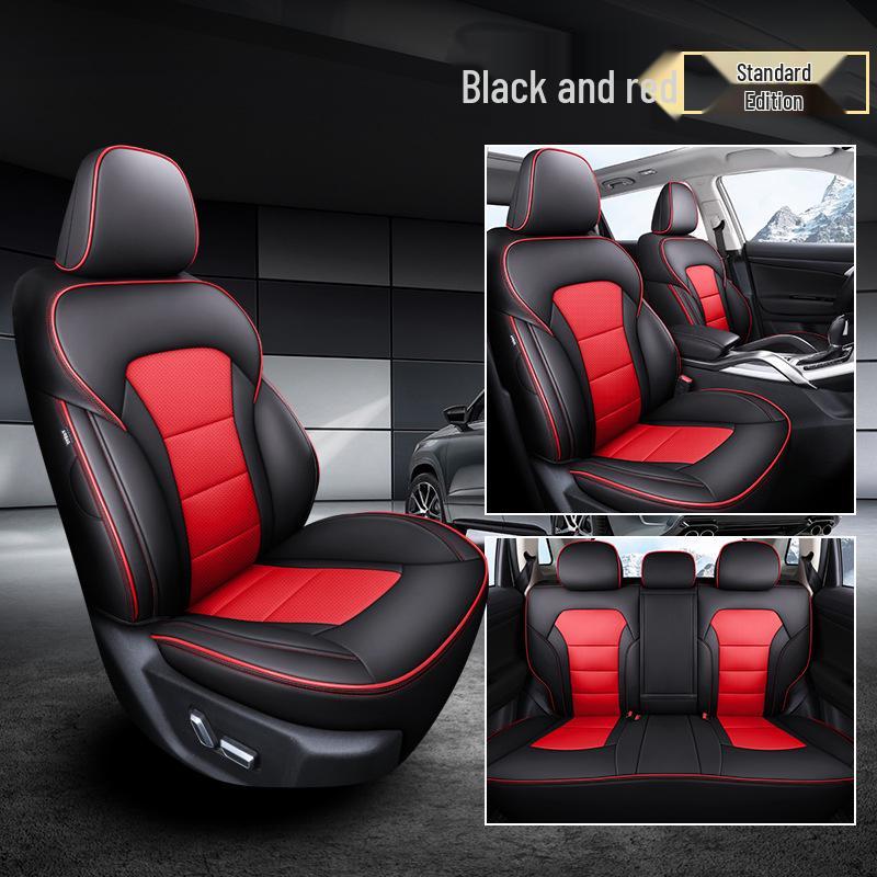 Full Surround Five-Seat Car Cover - Genuine Leather, All-Season Cushion for Any Model