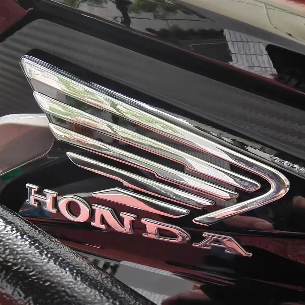 CKU5 Motorcycle 3D Stereoscopic Soft Stickers for Honda Personalized Modification Decoration Accessories Wings Decor Car Emblem