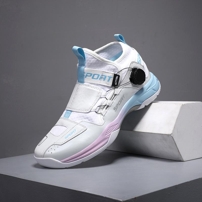 New badminton shoes cross the game non-slip shock absorption retro colorful fruit marshmallow feather shoes buttons