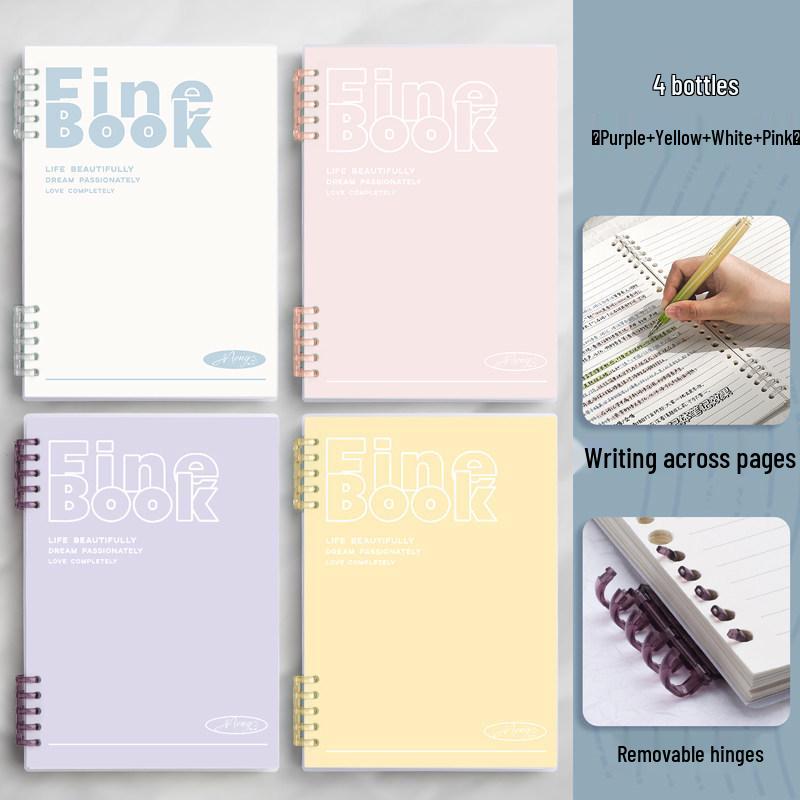 Morandi Farben Notizbuch mit abnehmbarer Spiralbindung - B5, A4, A5 - Schülerfreundlich, Hochwertiges Lochblatt-Design