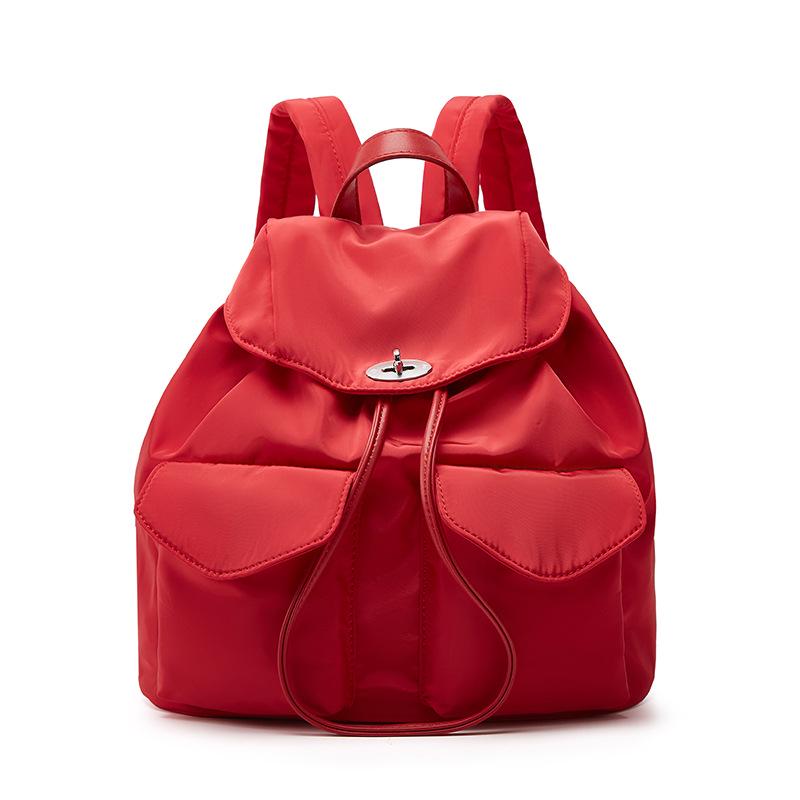 

Корейский стиль нишевый рюкзак 2025: Высококачественная нейлоновая дорожная и отпускная женская сумка красный