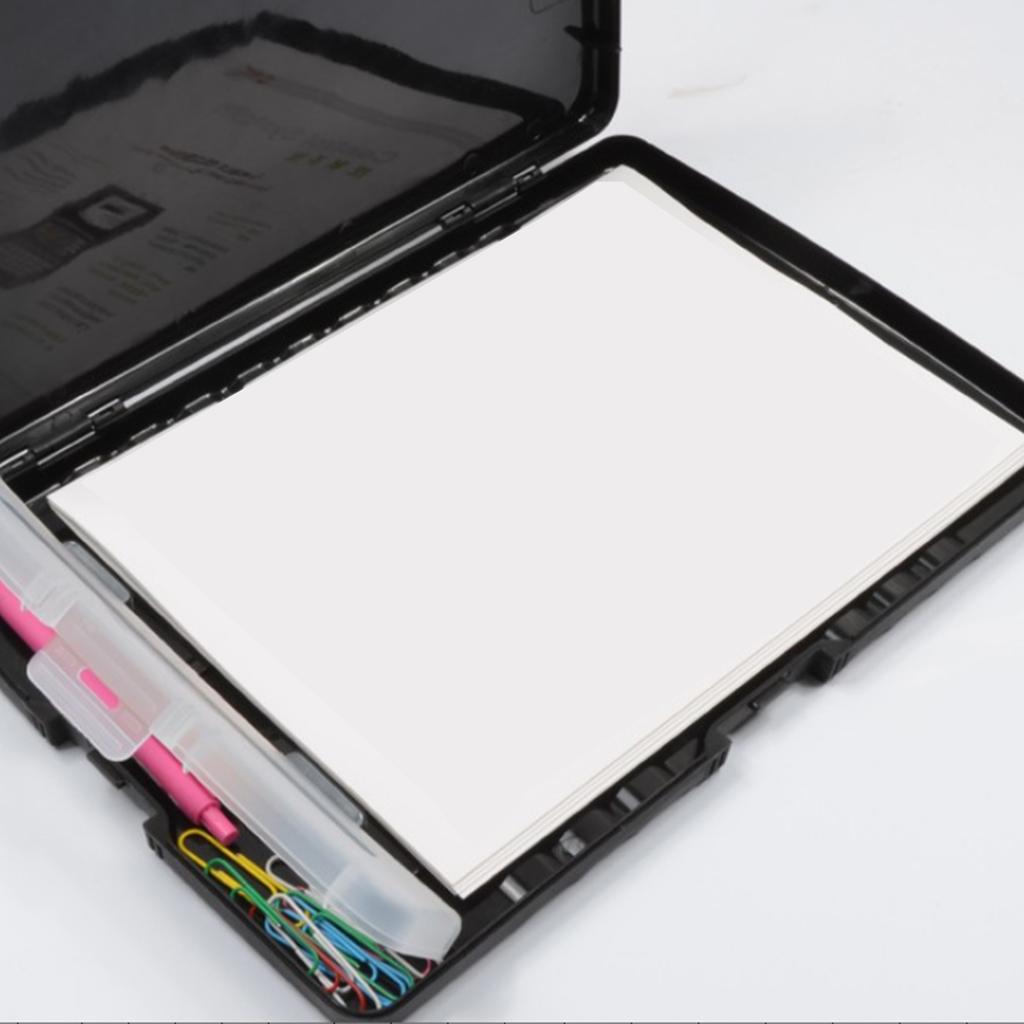 A4 File Storage Clipboard 2 In 1 Metal Clip Rustproof Folder Nursing Clipboard with Pen Case for Office
