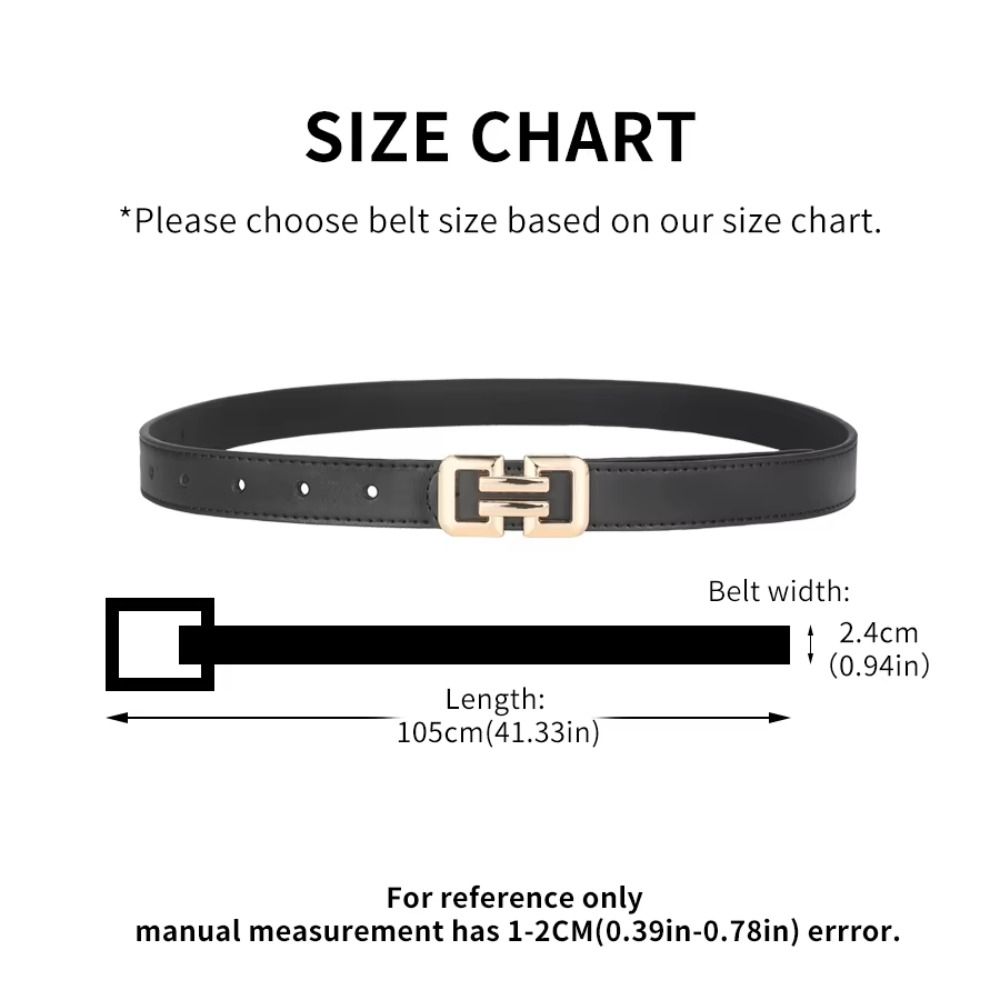 PU Thin Belt Adjustable Slim Pants Belt Gifts Women Belt Women's Accessories