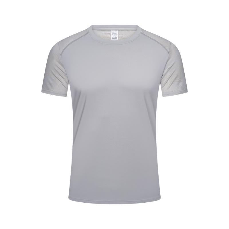 Men's Quick-Dry Ice Silk Sports T-Shirt: Short Sleeve, Loose Fit, Breathable for Running and Basketball.