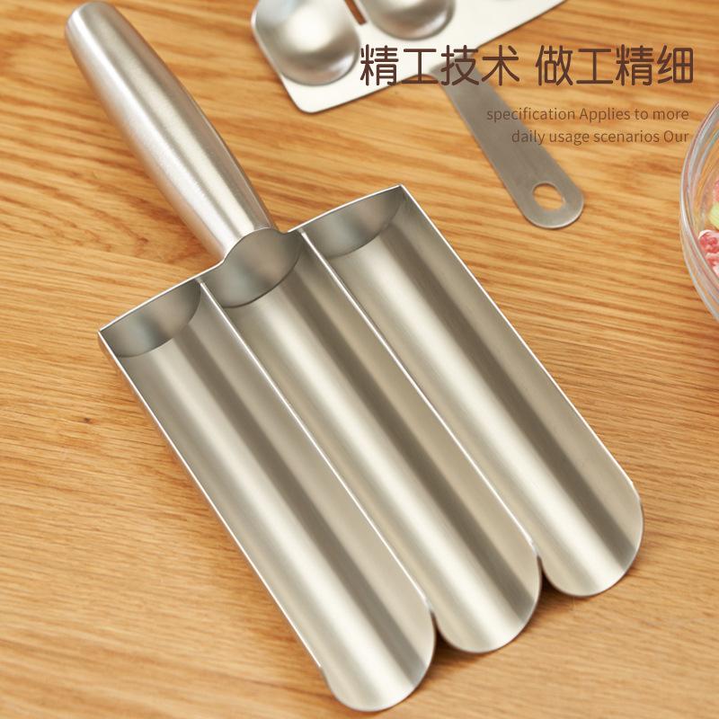 304 Stainless Steel Meatball Maker Tool, Home Use Fish Ball Shrimp Paste Mold for Rice Balls & Meat Filling